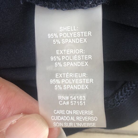 Tommy Hilfiger Women’s Button Down Blouse Navy Blue Tag Size Large - Picture 13 of 14